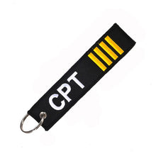 Load image into Gallery viewer, Remove Before Flight Car Keychains Berloques Red Embroidery Highlight Key Fobs Chains Jewelry Aviation Gifts Chaveiro Masculino