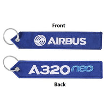 Load image into Gallery viewer, Remove Before Flight Car Keychains Berloques Red Embroidery Highlight Key Fobs Chains Jewelry Aviation Gifts Chaveiro Masculino