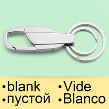 Load image into Gallery viewer, Customized Keychain For Car Plate Number Logo Anti-lost Keyring Engraved Name Key Chain Ring Personalized Gift For Men K372C
