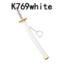 Load image into Gallery viewer, Anime One Piece Keychain Keyrings Roronoa Zoro Sword kitetsu Toy Model Metal Key Ring llaveros Key Chain Chaveiro Jewelry