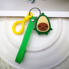 Load image into Gallery viewer, Keychain Fashion Simulation Fruit Avocado Smile-shaped 3D Soft Resin Avocado Key Chains Jewelry Fashion Wedding Party Gift