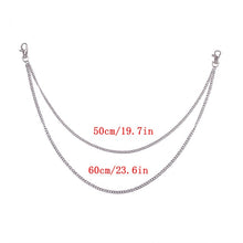 Load image into Gallery viewer, BLA Metal Trousers Pant Chain Punk Hip-hop Chain Waist Link Metal Silver Key Chain Jeans Waist Link Keyring Jewelry Z30