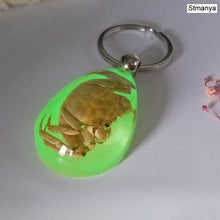 Load image into Gallery viewer, Luminous Scorpion Keychain - New Luminous Product Real Crab and Scorpion Key Chain bag Car key ring #17067