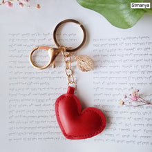 Load image into Gallery viewer, Women New Macaron Cake keychain PU love alloy leaf Key Chain Charm Bag pendant Key Ring Best Party Gift Jewelry K3006