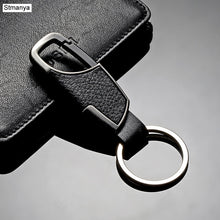Load image into Gallery viewer, New Fashion Car Keychain Men and Ladies Leather Waist Hanging Key Chain Metal Key Ring Key Holder For Party Gift 17095
