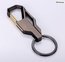 Load image into Gallery viewer, New Fashion Car Keychain Men and Ladies Leather Waist Hanging Key Chain Metal Key Ring Key Holder For Party Gift 17095