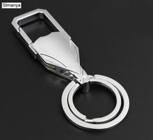 Load image into Gallery viewer, New Fashion Car Keychain Men and Ladies Leather Waist Hanging Key Chain Metal Key Ring Key Holder For Party Gift 17095