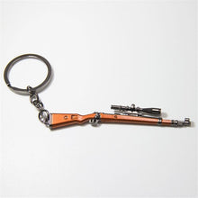 Load image into Gallery viewer, 3D Fashion Eat Chicken Key RING Pendant Battle Frying Pan Helmet 98k Keychain Jewelry