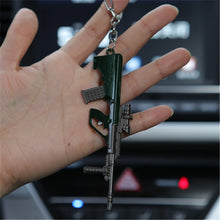 Load image into Gallery viewer, FREE SHIPPING Hot PUBG FPS Game Player Unknown's Battle Grounds 3D Keychain weapon eat chicken game tonight Men's car keychain