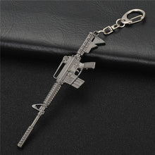 Load image into Gallery viewer, FREE SHIPPING Hot PUBG FPS Game Player Unknown's Battle Grounds 3D Keychain weapon eat chicken game tonight Men's car keychain