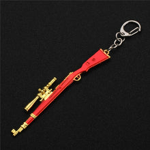 Load image into Gallery viewer, FREE SHIPPING Hot PUBG FPS Game Player Unknown's Battle Grounds 3D Keychain weapon eat chicken game tonight Men's car keychain