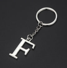 Load image into Gallery viewer, DIY A-Z Letters key Chain Car Men Metal Keychain Ring Women Car Key Ring Simple Silver Color Letter Name Key chain Party Gift