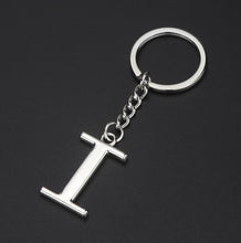 Load image into Gallery viewer, DIY A-Z Letters key Chain Car Men Metal Keychain Ring Women Car Key Ring Simple Silver Color Letter Name Key chain Party Gift