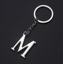 Load image into Gallery viewer, DIY A-Z Letters key Chain Car Men Metal Keychain Ring Women Car Key Ring Simple Silver Color Letter Name Key chain Party Gift