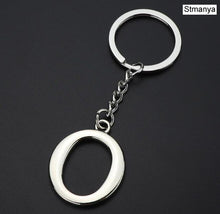 Load image into Gallery viewer, DIY A-Z Letters key Chain Car Men Metal Keychain Ring Women Car Key Ring Simple Silver Color Letter Name Key chain Party Gift
