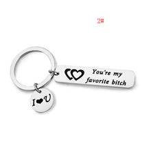 Load image into Gallery viewer, Custom Keyring Engraved Thank for All The Orgasms I Love You Key Ring Couple Keychain Jewelry Gifts Give To My Boyfriend Husband