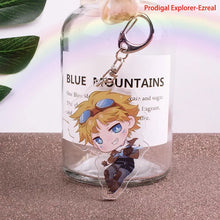 Load image into Gallery viewer, Lindo juego de dibujos animados League of New Legends llavero LOL figura de acrílico Rakan/Ahri/Riven/Yasuo bolsa colgante coche llave encanto Porte Clef