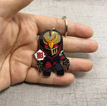 Load image into Gallery viewer, Lindo juego de dibujos animados League of New Legends llavero LOL figura de acrílico Rakan/Ahri/Riven/Yasuo bolsa colgante coche llave encanto Porte Clef