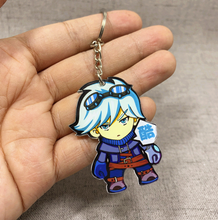 Load image into Gallery viewer, Lindo juego de dibujos animados League of New Legends llavero LOL figura de acrílico Rakan/Ahri/Riven/Yasuo bolsa colgante coche llave encanto Porte Clef
