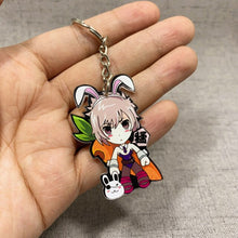 Load image into Gallery viewer, Lindo juego de dibujos animados League of New Legends llavero LOL figura de acrílico Rakan/Ahri/Riven/Yasuo bolsa colgante coche llave encanto Porte Clef