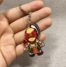 Load image into Gallery viewer, Lindo juego de dibujos animados League of New Legends llavero LOL figura de acrílico Rakan/Ahri/Riven/Yasuo bolsa colgante coche llave encanto Porte Clef