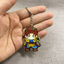 Load image into Gallery viewer, Lindo juego de dibujos animados League of New Legends llavero LOL figura de acrílico Rakan/Ahri/Riven/Yasuo bolsa colgante coche llave encanto Porte Clef