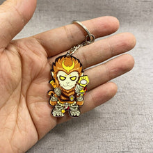 Load image into Gallery viewer, Lindo juego de dibujos animados League of New Legends llavero LOL figura de acrílico Rakan/Ahri/Riven/Yasuo bolsa colgante coche llave encanto Porte Clef