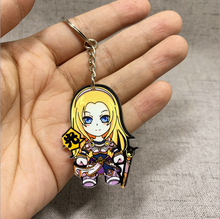 Load image into Gallery viewer, Lindo juego de dibujos animados League of New Legends llavero LOL figura de acrílico Rakan/Ahri/Riven/Yasuo bolsa colgante coche llave encanto Porte Clef