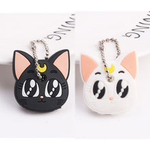 Load image into Gallery viewer, 2Pcs/set Protective Key Case Cover for Key Control Dust Cover Holder Cartoon Silicone Organizer cat Home Accessories Supplies