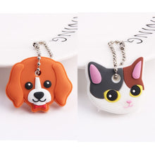 Load image into Gallery viewer, 2Pcs/set Protective Key Case Cover for Key Control Dust Cover Holder Cartoon Silicone Organizer cat Home Accessories Supplies