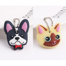 Load image into Gallery viewer, 2Pcs/set Protective Key Case Cover for Key Control Dust Cover Holder Cartoon Silicone Organizer cat Home Accessories Supplies