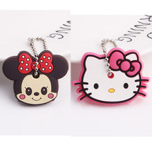 Load image into Gallery viewer, 2Pcs/set Protective Key Case Cover for Key Control Dust Cover Holder Cartoon Silicone Organizer cat Home Accessories Supplies