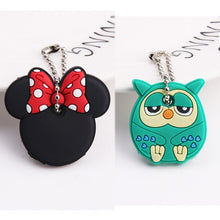 Load image into Gallery viewer, 2Pcs/set Protective Key Case Cover for Key Control Dust Cover Holder Cartoon Silicone Organizer cat Home Accessories Supplies