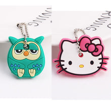 Load image into Gallery viewer, 2Pcs/set Protective Key Case Cover for Key Control Dust Cover Holder Cartoon Silicone Organizer cat Home Accessories Supplies