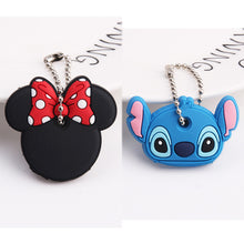 Load image into Gallery viewer, 2Pcs/set Protective Key Case Cover for Key Control Dust Cover Holder Cartoon Silicone Organizer cat Home Accessories Supplies
