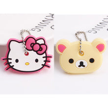 Load image into Gallery viewer, 2Pcs/set Protective Key Case Cover for Key Control Dust Cover Holder Cartoon Silicone Organizer cat Home Accessories Supplies