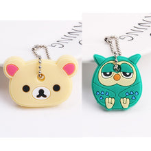 Load image into Gallery viewer, 2Pcs/set Protective Key Case Cover for Key Control Dust Cover Holder Cartoon Silicone Organizer cat Home Accessories Supplies