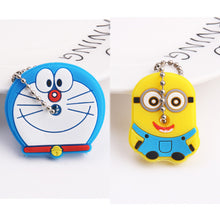 Load image into Gallery viewer, 2Pcs/set Protective Key Case Cover for Key Control Dust Cover Holder Cartoon Silicone Organizer cat Home Accessories Supplies