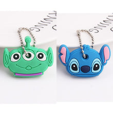 Load image into Gallery viewer, 2Pcs/set Protective Key Case Cover for Key Control Dust Cover Holder Cartoon Silicone Organizer cat Home Accessories Supplies