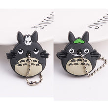 Load image into Gallery viewer, 2Pcs/set Protective Key Case Cover for Key Control Dust Cover Holder Cartoon Silicone Organizer cat Home Accessories Supplies