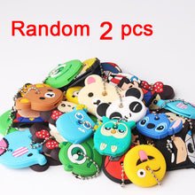 Load image into Gallery viewer, 2Pcs/set Protective Key Case Cover for Key Control Dust Cover Holder Cartoon Silicone Organizer cat Home Accessories Supplies