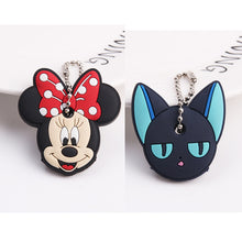 Load image into Gallery viewer, 2Pcs/set Protective Key Case Cover for Key Control Dust Cover Holder Cartoon Silicone Organizer cat Home Accessories Supplies