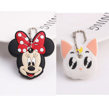 Load image into Gallery viewer, 2Pcs/set Protective Key Case Cover for Key Control Dust Cover Holder Cartoon Silicone Organizer cat Home Accessories Supplies