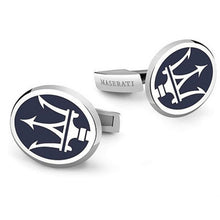 Load image into Gallery viewer, 20174 The high quality of the Maserati logo Cufflinks men French LOGO Fashion Style Silver Cufflinks wholesale and retail