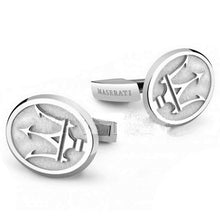 Load image into Gallery viewer, 20174 The high quality of the Maserati logo Cufflinks men French LOGO Fashion Style Silver Cufflinks wholesale and retail