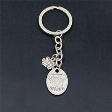 Load image into Gallery viewer, 1PC Super Mom Key Chain Round Key Ring Diy Mother's Day Gift For Mother