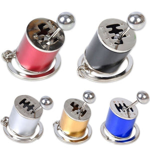 6 Speed Manual Transmission Gear Keychain Lever Metal Key Rinf Car Refitting Metal Pendant keychain