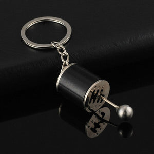 6 Speed Manual Transmission Gear Keychain Lever Metal Key Rinf Car Refitting Metal Pendant keychain