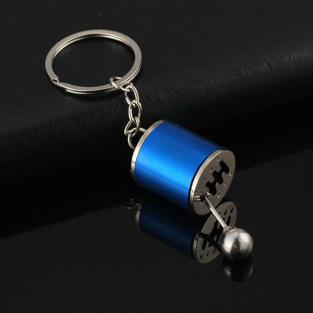 6 Speed Manual Transmission Gear Keychain Lever Metal Key Rinf Car Refitting Metal Pendant keychain