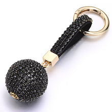 Load image into Gallery viewer, Full Ball Crystal Keychain Rhinestone Leather Strap High Quality Handbag Purse Bag Pendant Charm Keyring For Car Key Chain K399
